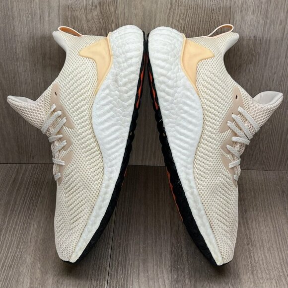 Adidas Shoes Mens 7.5 Alphaboost Ecru Tint 'Glow Orange' Running Sneakers G28565 - Picture 8 of 12